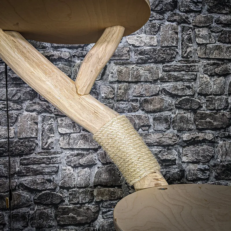 Naturkratzbaum 3595 Kratzbaum Natur Holz Design 143 cm hoch Katzenbaum