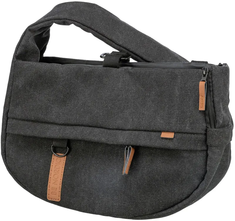 BE NORDIC Umhängetasche Ingrid in Canvas-Optik als Hundetragetasche oder Gassitasche