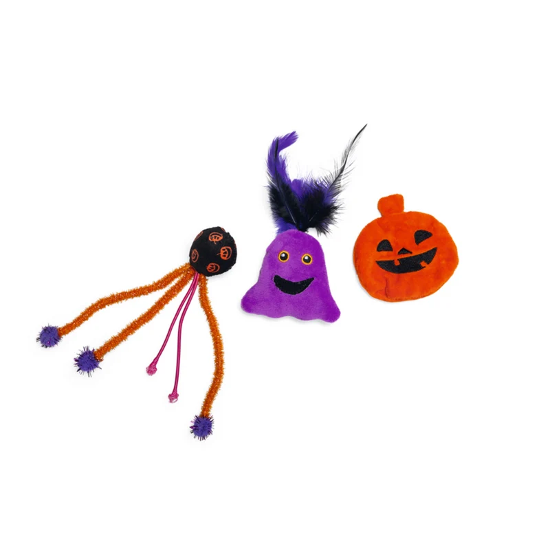 Beeztees Halloween Buuh Spielset für Katzen, 3-teilig