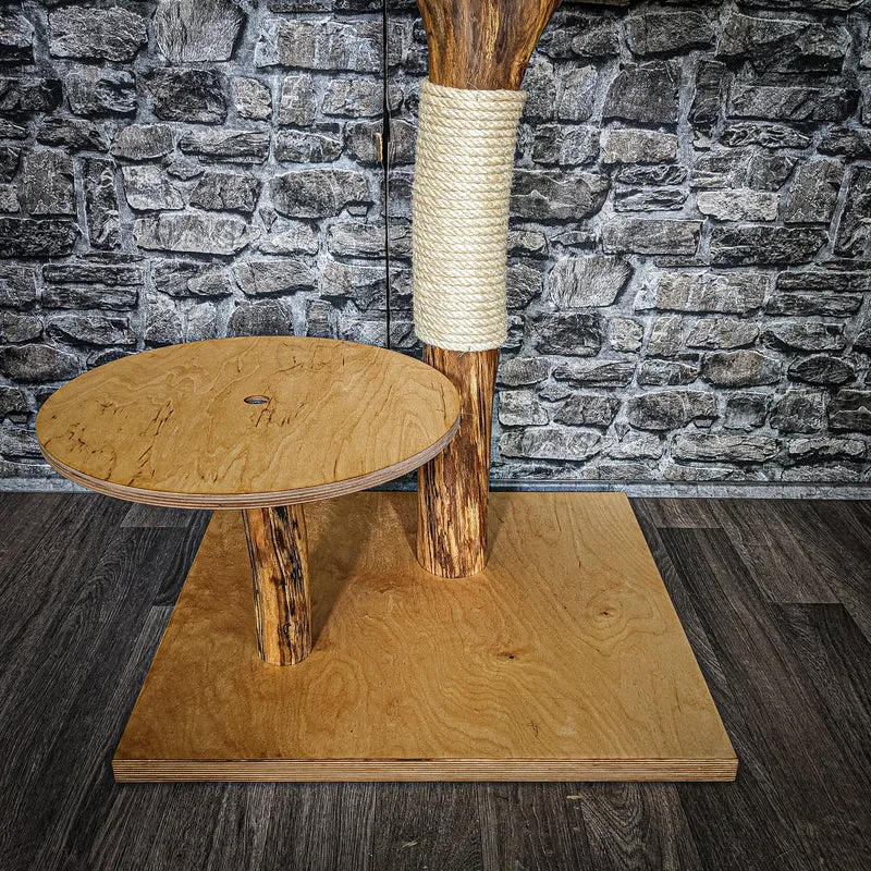 Naturkratzbaum 3593 Kratzbaum Natur Holz Design 116 cm hoch Katzenbaum