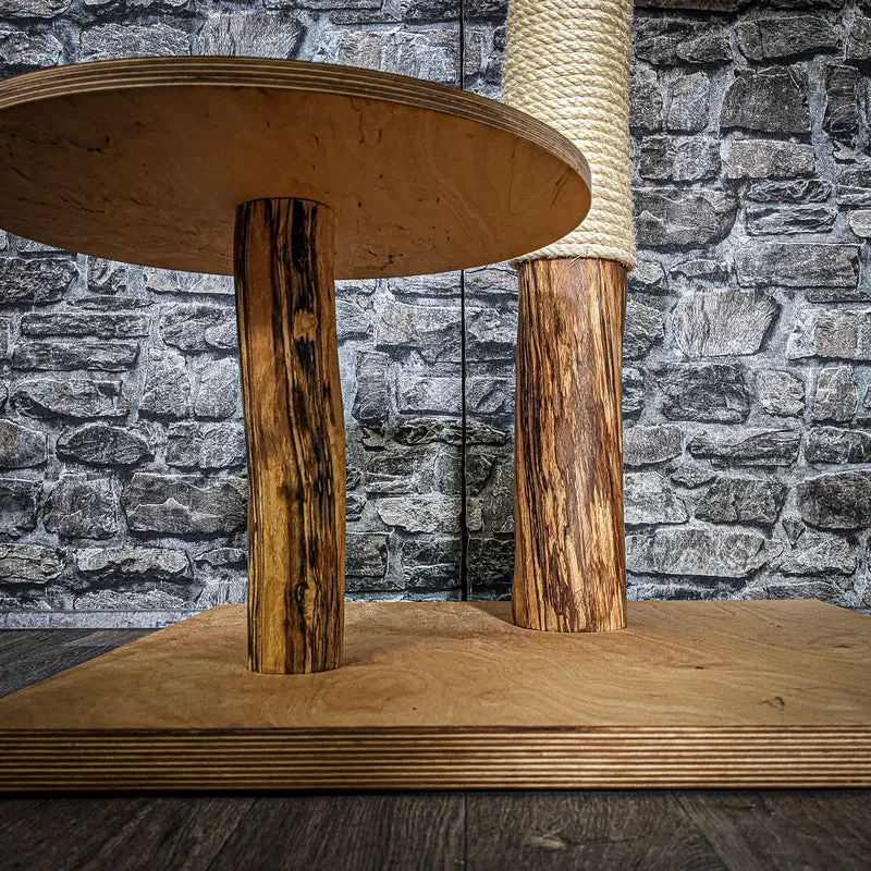 Naturkratzbaum 3593 Kratzbaum Natur Holz Design 116 cm hoch Katzenbaum