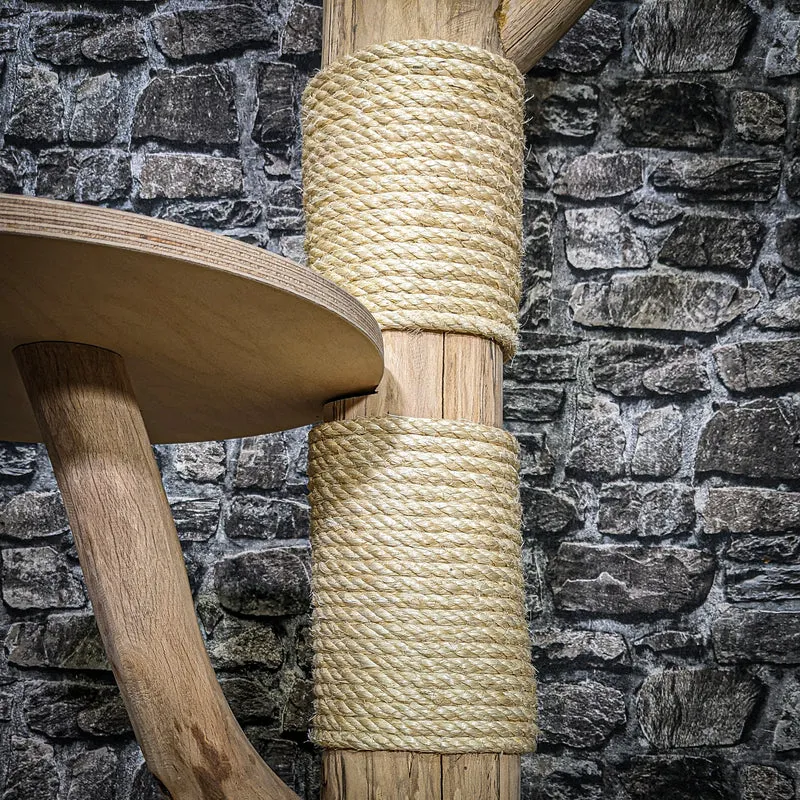 Naturkratzbaum 3589 Kratzbaum Natur Holz Design 186 cm hoch Katzenbaum