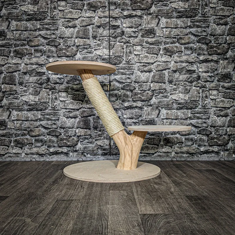 Naturkratzbaum 3583 Kratzbaum Natur Holz Design 61 cm hoch Katzenbaum
