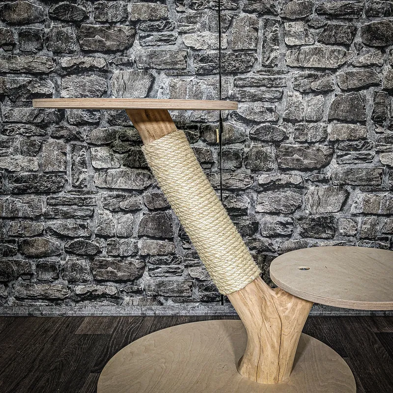 Naturkratzbaum 3583 Kratzbaum Natur Holz Design 61 cm hoch Katzenbaum