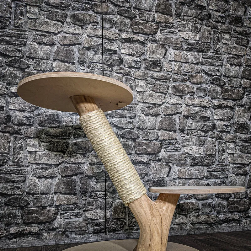 Naturkratzbaum 3583 Kratzbaum Natur Holz Design 61 cm hoch Katzenbaum