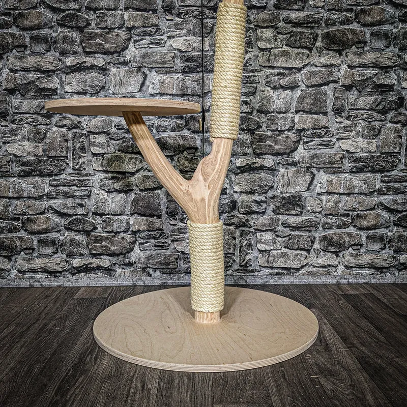 Naturkratzbaum 3582 Kratzbaum Natur Holz Design 90 cm hoch Katzenbaum