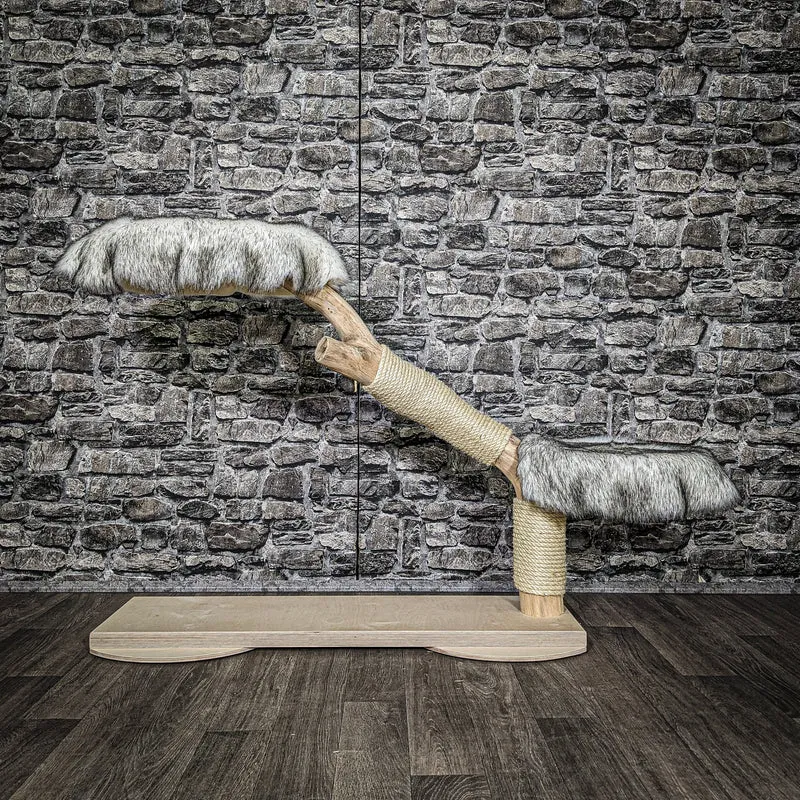 Naturkratzbaum 3581 Kratzbaum Natur Holz Design 80 cm hoch Katzenbaum