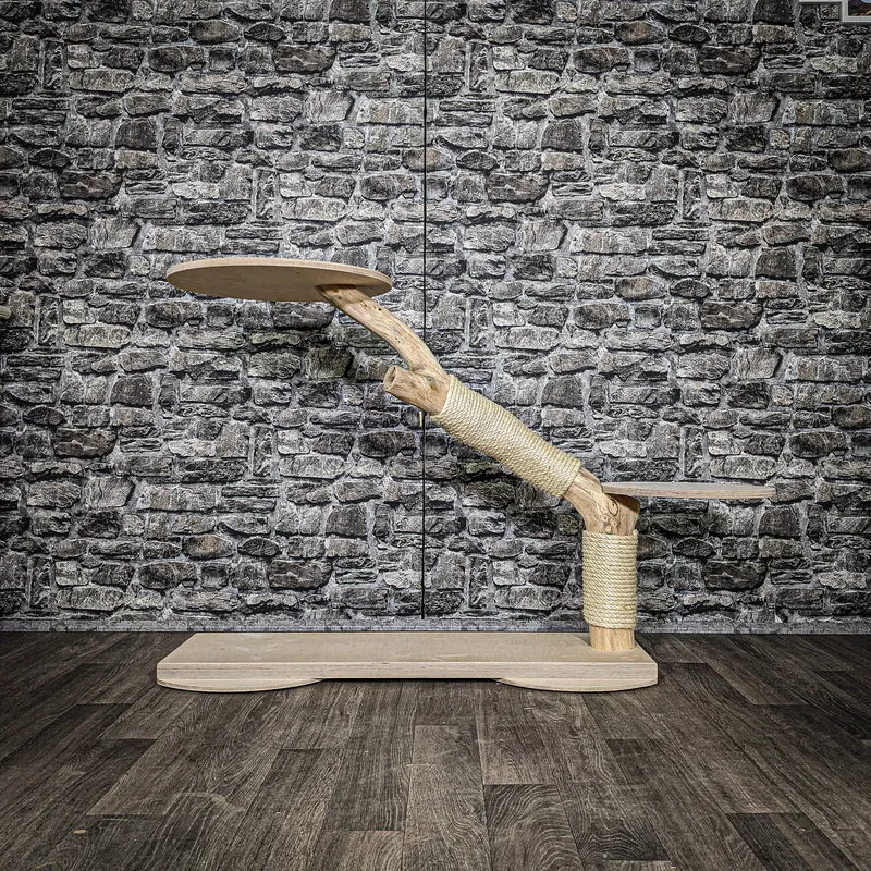 Naturkratzbaum 3581 Kratzbaum Natur Holz Design 80 cm hoch Katzenbaum