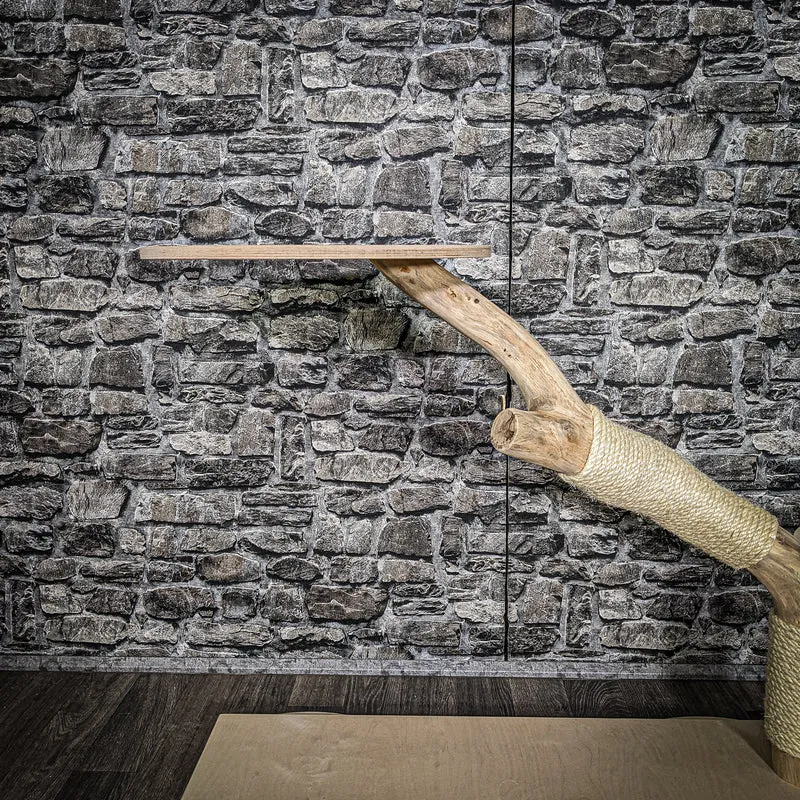 Naturkratzbaum 3581 Kratzbaum Natur Holz Design 80 cm hoch Katzenbaum