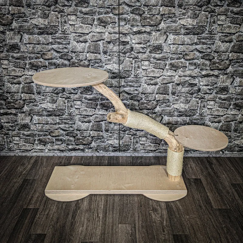 Naturkratzbaum 3581 Kratzbaum Natur Holz Design 80 cm hoch Katzenbaum