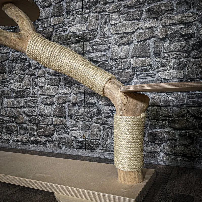 Naturkratzbaum 3581 Kratzbaum Natur Holz Design 80 cm hoch Katzenbaum