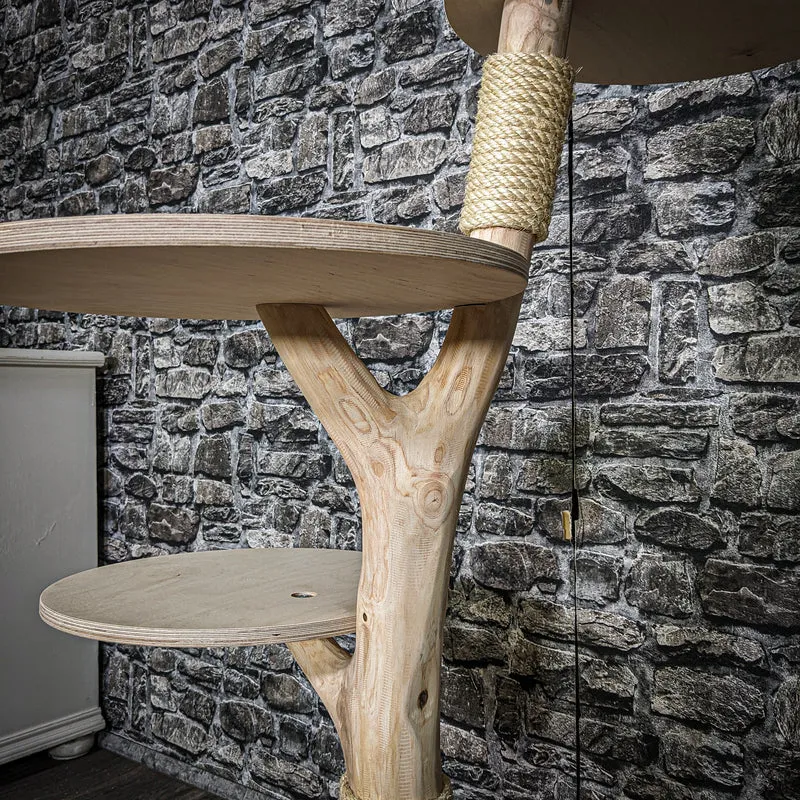 Naturkratzbaum 3578 Kratzbaum Natur Holz Design 102 cm hoch Katzenbaum