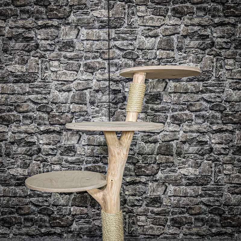 Naturkratzbaum 3578 Kratzbaum Natur Holz Design 102 cm hoch Katzenbaum