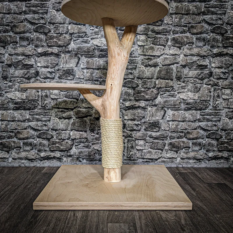 Naturkratzbaum 3578 Kratzbaum Natur Holz Design 102 cm hoch Katzenbaum
