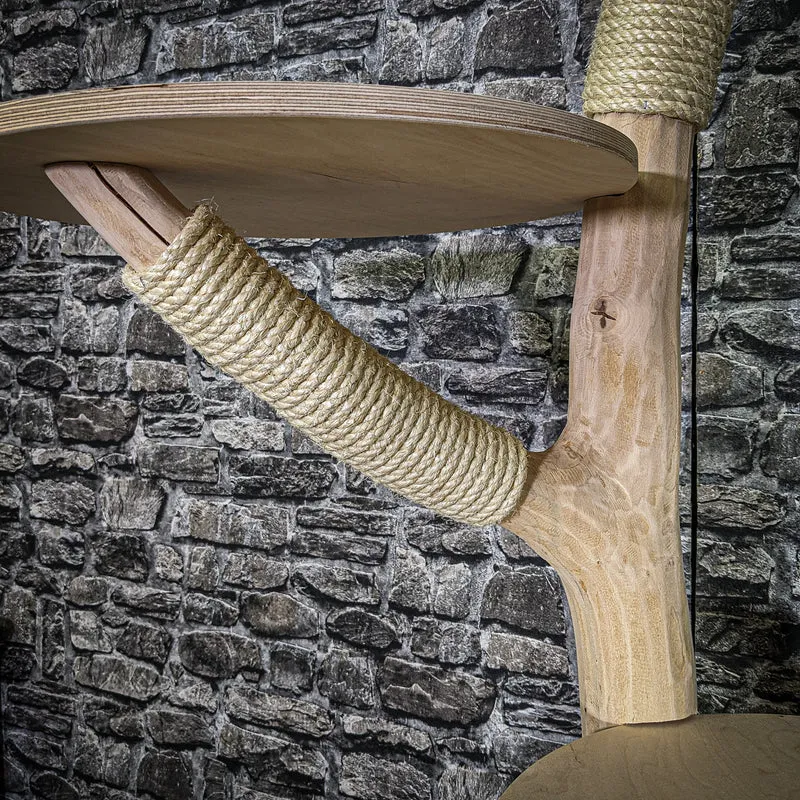Naturkratzbaum 3575 Kratzbaum Natur Holz Design 176 cm hoch Katzenbaum