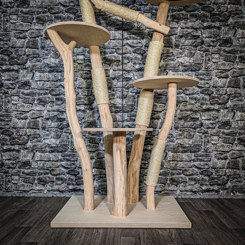 Naturkratzbaum 3574 Kratzbaum Natur Holz Design 175 cm hoch Katzenbaum
