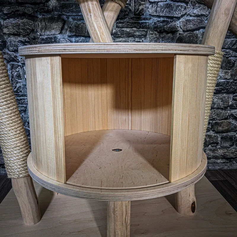 Naturkratzbaum 3572 Kratzbaum Natur Holz Design 146 cm hoch Katzenbaum