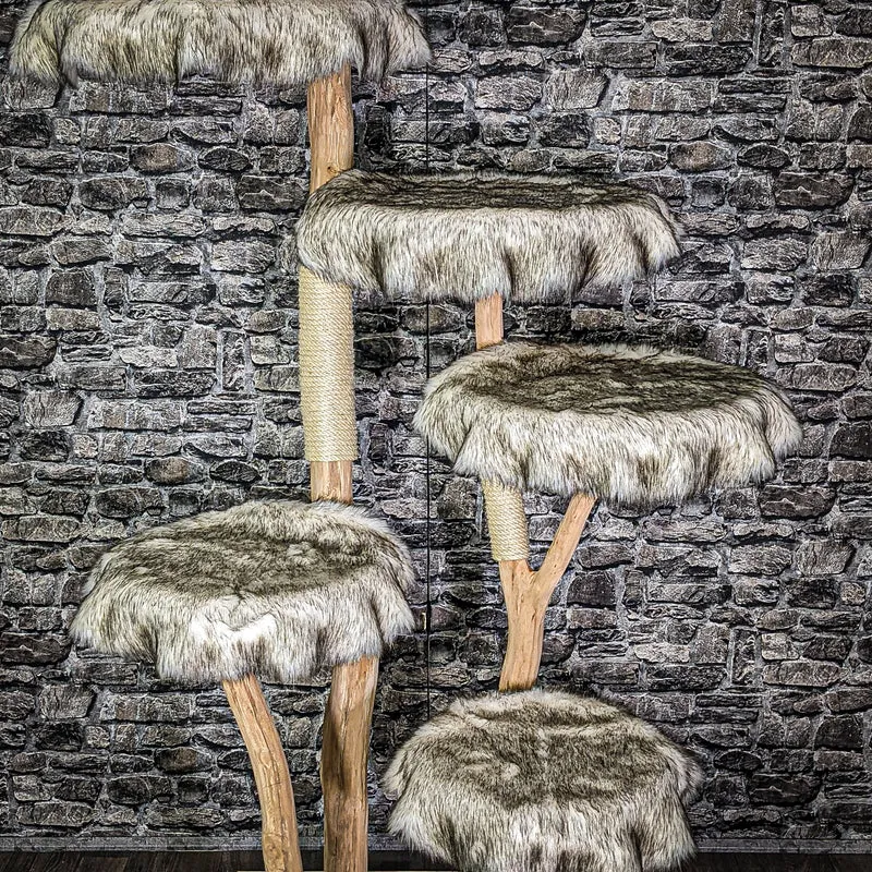Naturkratzbaum 3002 Kratzbaum Natur Holz Design 176 cm hoch Katzenbaum