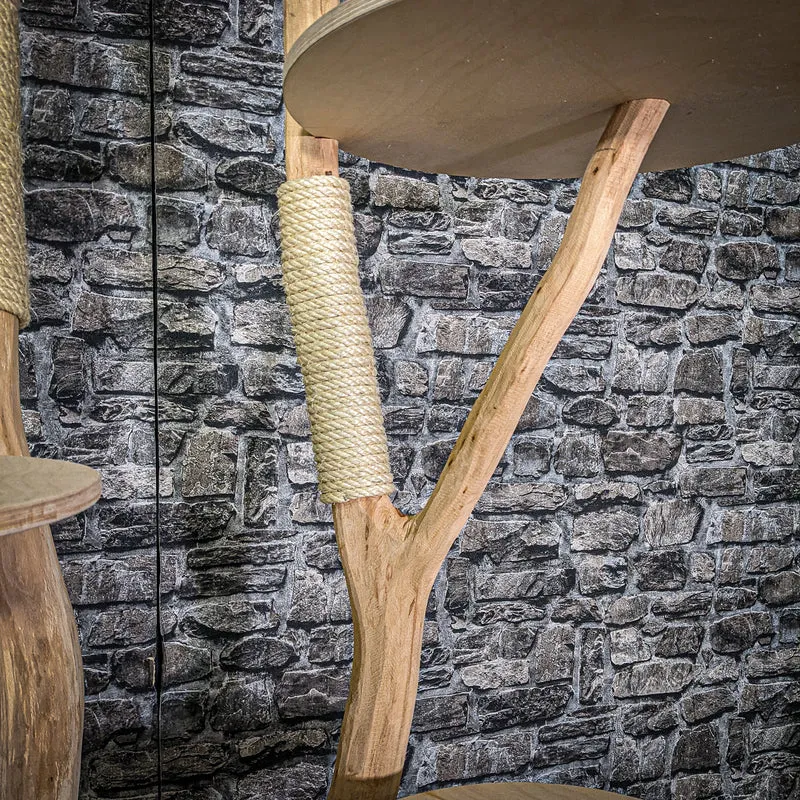 Naturkratzbaum 3002 Kratzbaum Natur Holz Design 176 cm hoch Katzenbaum
