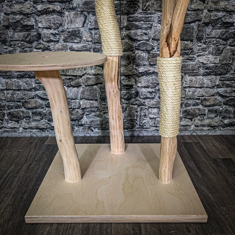 Naturkratzbaum 3571 Kratzbaum Natur Holz Design 113 cm hoch Katzenbaum