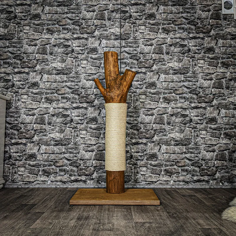 RESERVIERT + ÄNDERUNG - Kratzstamm 3567 Natur Holz Design Kratzbaum 104 cm hoch Naturkratzbaum