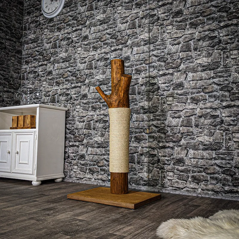 RESERVIERT + ÄNDERUNG - Kratzstamm 3567 Natur Holz Design Kratzbaum 104 cm hoch Naturkratzbaum