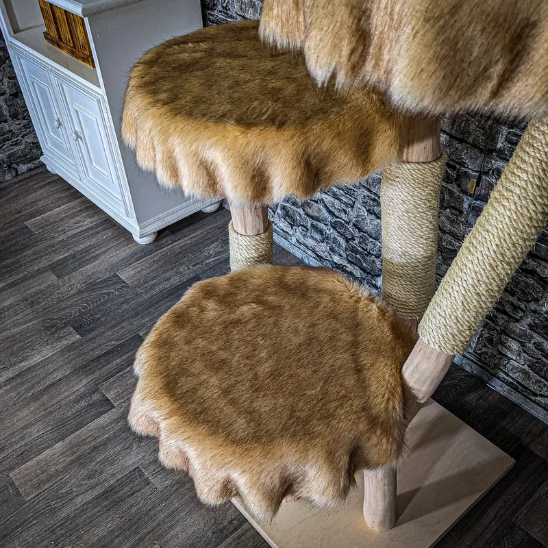 Naturkratzbaum 3564 Kratzbaum Natur Holz Design 144 cm hoch Katzenbaum