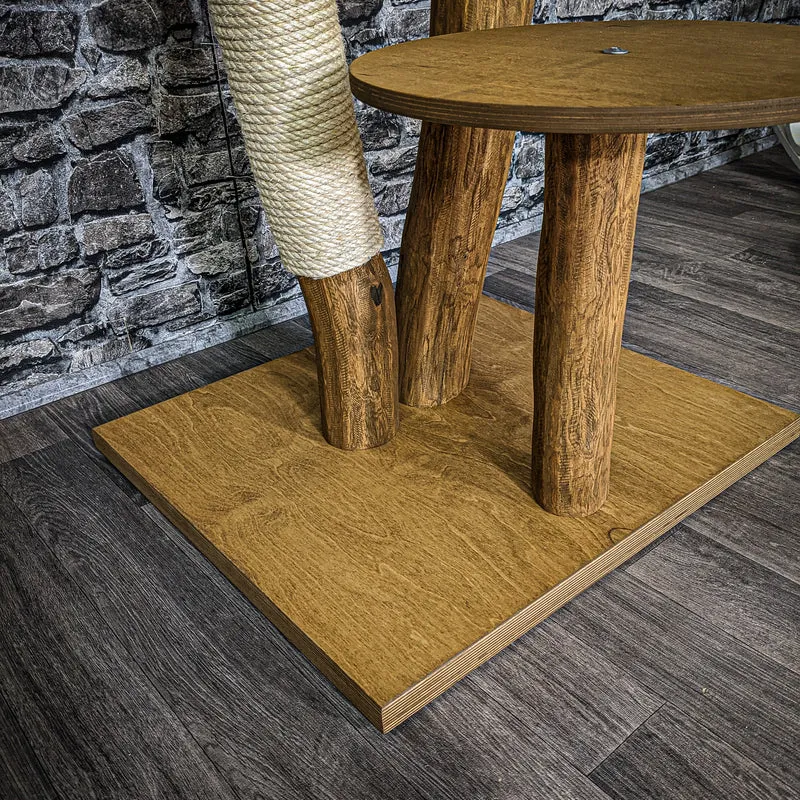 Outdoor Naturkratzbaum 3562 Kratzbaum Natur Holz Design 135 cm hoch Katzenbaum