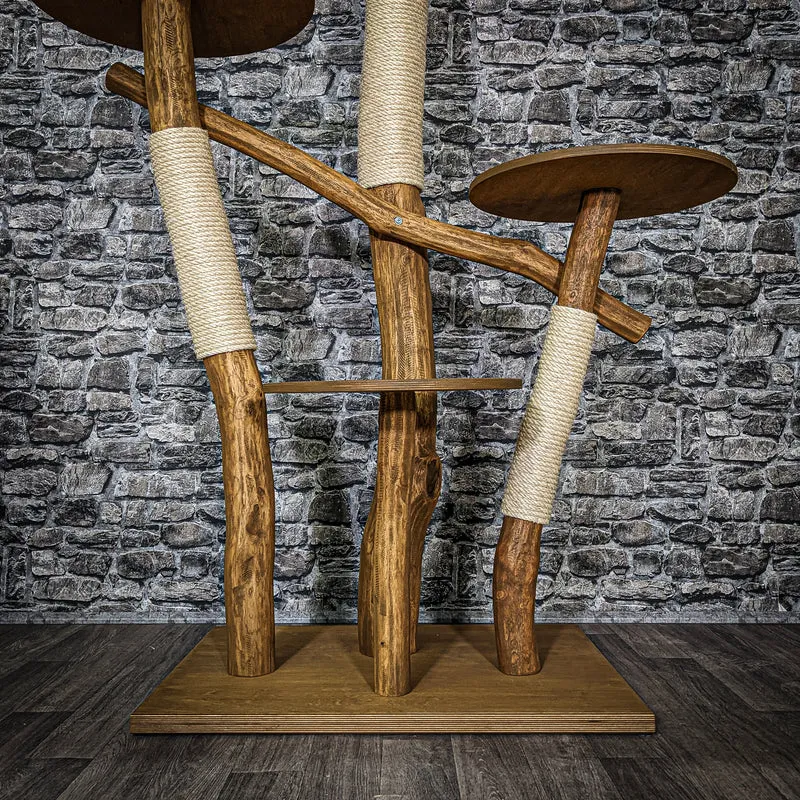 Outdoor Naturkratzbaum 3561 Kratzbaum Natur Holz Design 158 cm hoch Katzenbaum