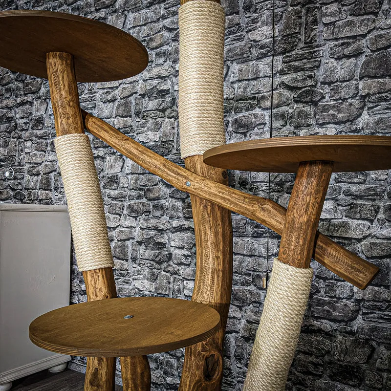 Outdoor Naturkratzbaum 3561 Kratzbaum Natur Holz Design 158 cm hoch Katzenbaum