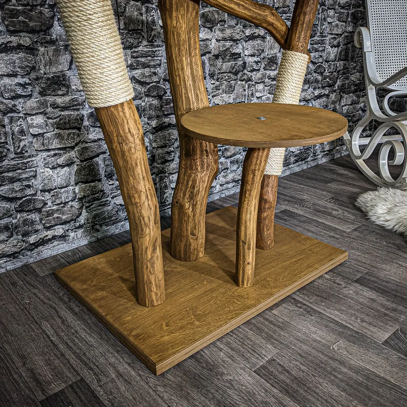 Outdoor Naturkratzbaum 3561 Kratzbaum Natur Holz Design 158 cm hoch Katzenbaum