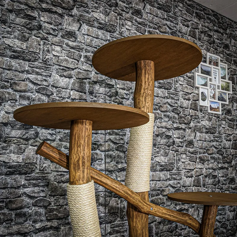 Outdoor Naturkratzbaum 3561 Kratzbaum Natur Holz Design 158 cm hoch Katzenbaum