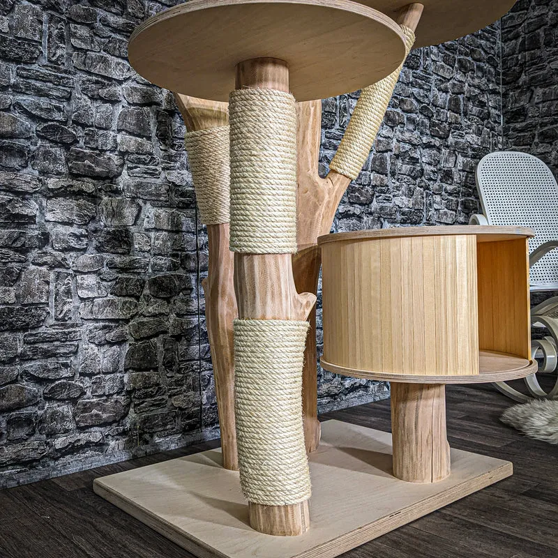 Naturkratzbaum 3560 Kratzbaum Natur Holz Design 200 cm hoch Katzenbaum