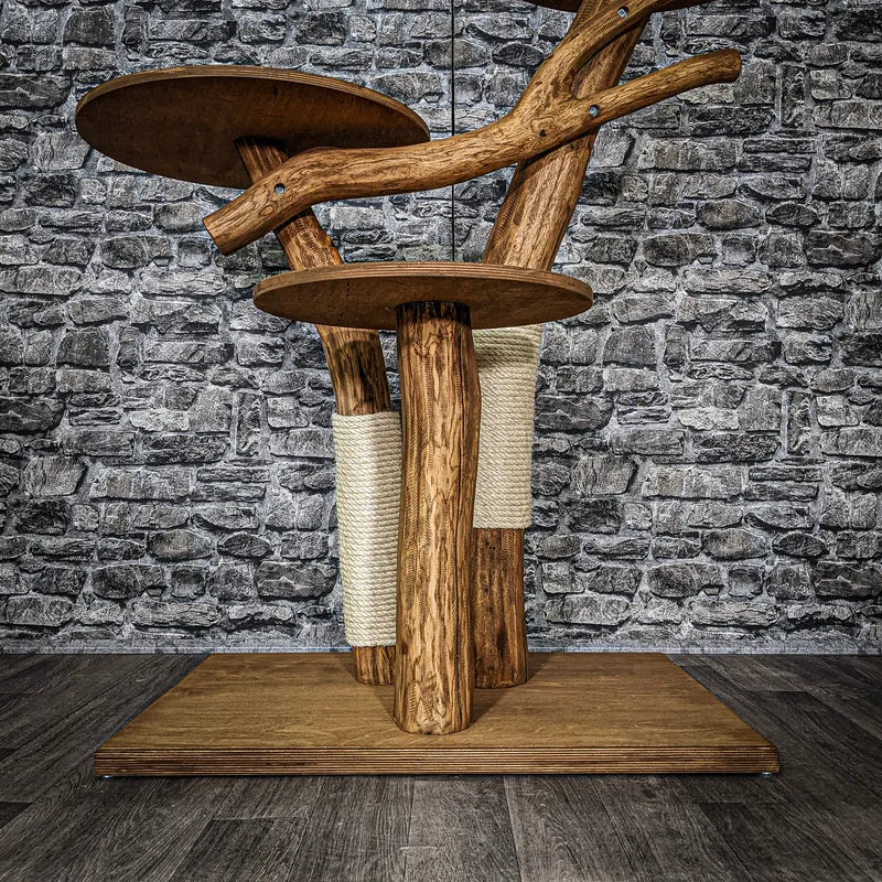 Outdoor Naturkratzbaum 3559 Kratzbaum Natur Holz Design 115 cm hoch Katzenbaum