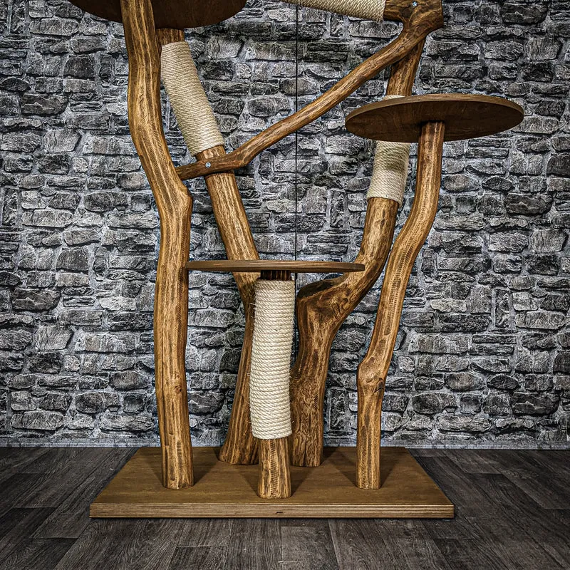 Outdoor Naturkratzbaum 3557 Kratzbaum Natur Holz Design 183 cm hoch Katzenbaum