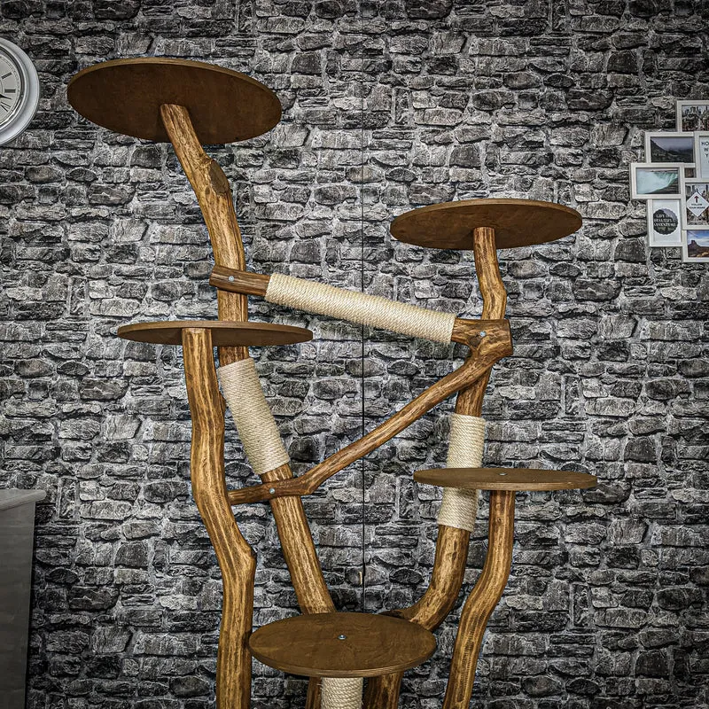 Outdoor Naturkratzbaum 3557 Kratzbaum Natur Holz Design 183 cm hoch Katzenbaum