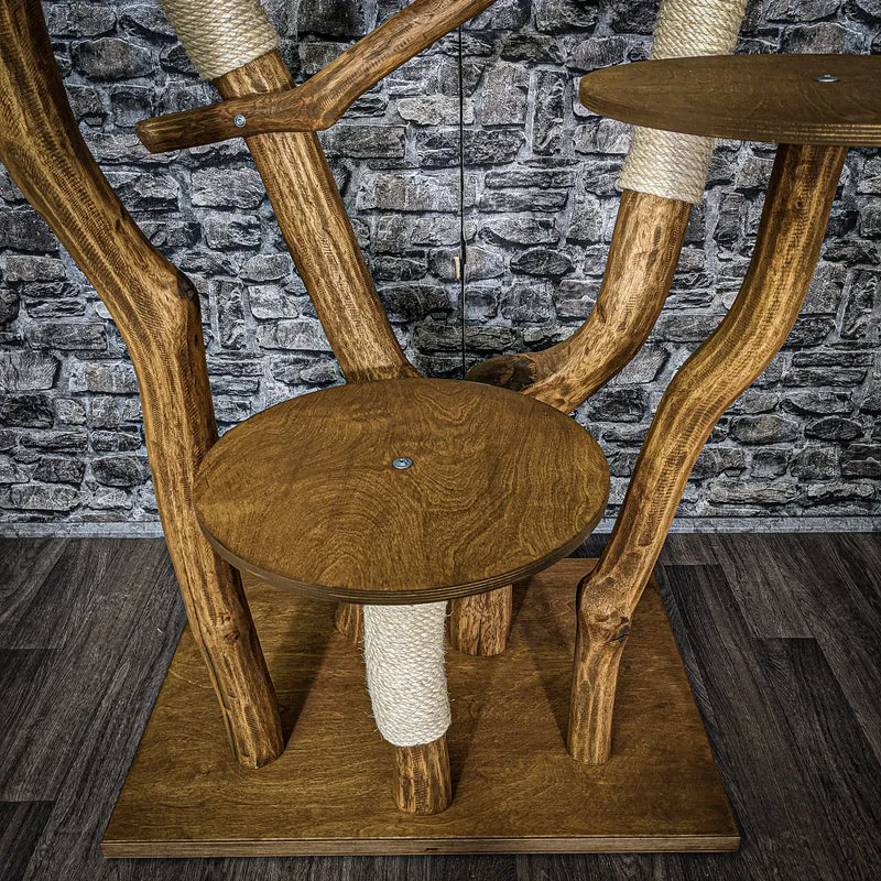 Outdoor Naturkratzbaum 3557 Kratzbaum Natur Holz Design 183 cm hoch Katzenbaum