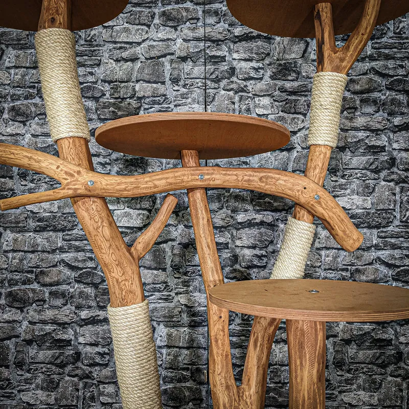 Outdoor Naturkratzbaum 3556 Kratzbaum Natur Holz Design 158 cm hoch Katzenbaum