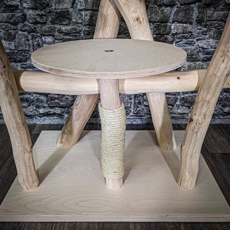 Naturkratzbaum 3550 Kratzbaum Natur Holz Design 180 cm hoch Katzenbaum