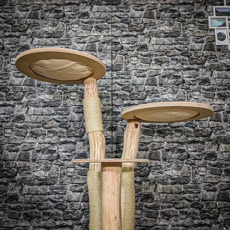 Naturkratzbaum 3549 Kratzbaum Natur Holz Design 115 cm hoch Katzenbaum