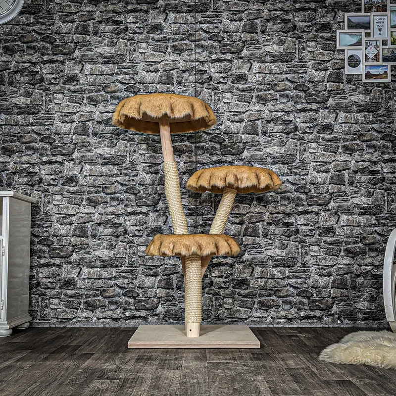 Naturkratzbaum 3548 Kratzbaum Natur Holz Design 123 cm hoch Katzenbaum