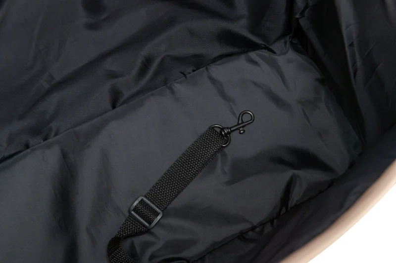 Cappuccinofarbene Hundetragetasche CityStyle aus Kunstleder