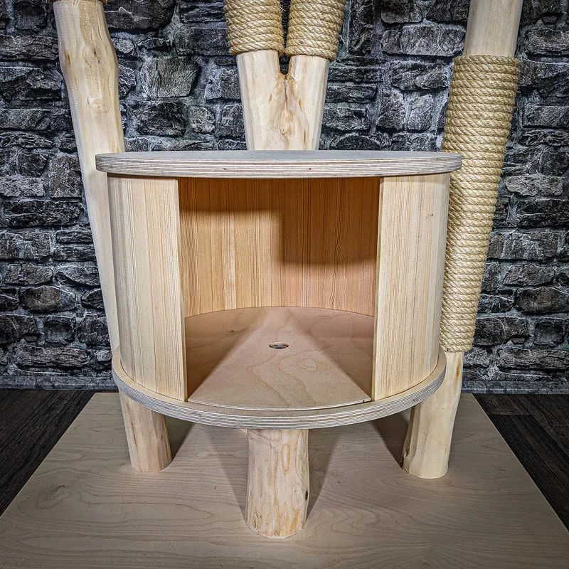 Naturkratzbaum 3494 Kratzbaum Natur Holz Design 196 cm hoch Katzenbaum