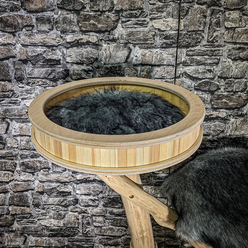 Naturkratzbaum 3493 Kratzbaum Natur Holz Design 124 cm hoch Katzenbaum