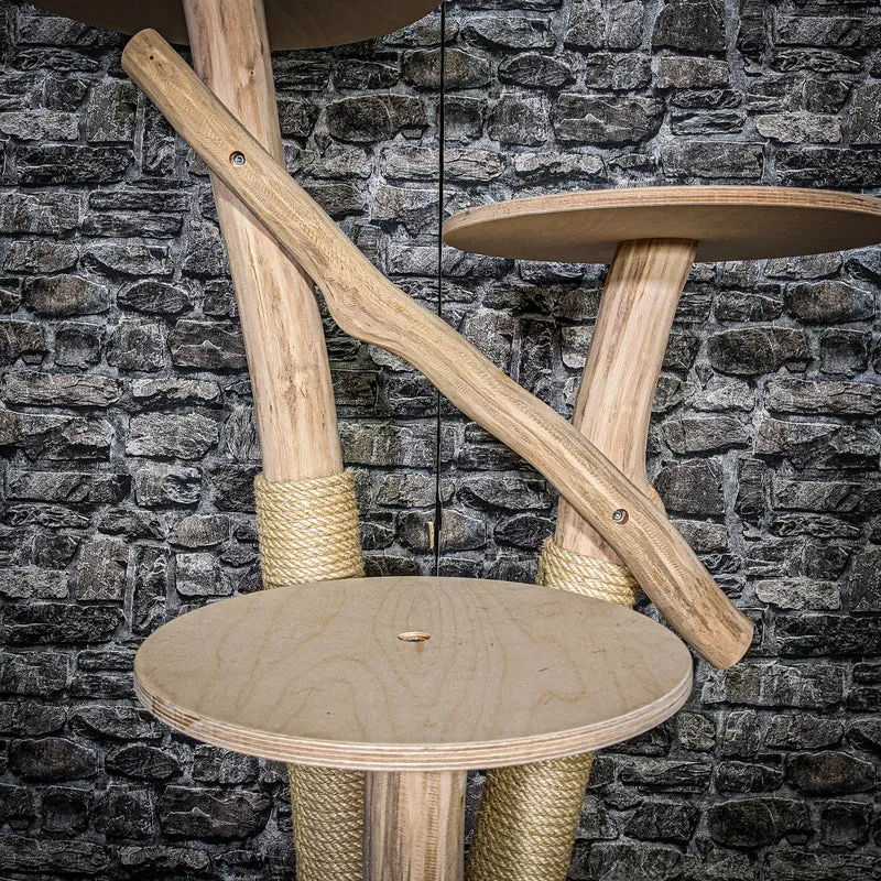 Naturkratzbaum 3493 Kratzbaum Natur Holz Design 124 cm hoch Katzenbaum