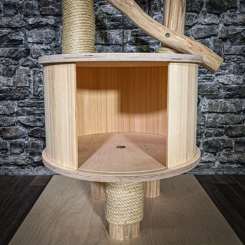 Naturkratzbaum 3492 Kratzbaum Natur Holz Design 125 cm hoch Katzenbaum