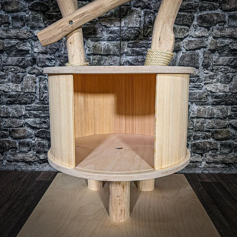 Naturkratzbaum 3490 Kratzbaum Natur Holz Design 124 cm hoch Katzenbaum