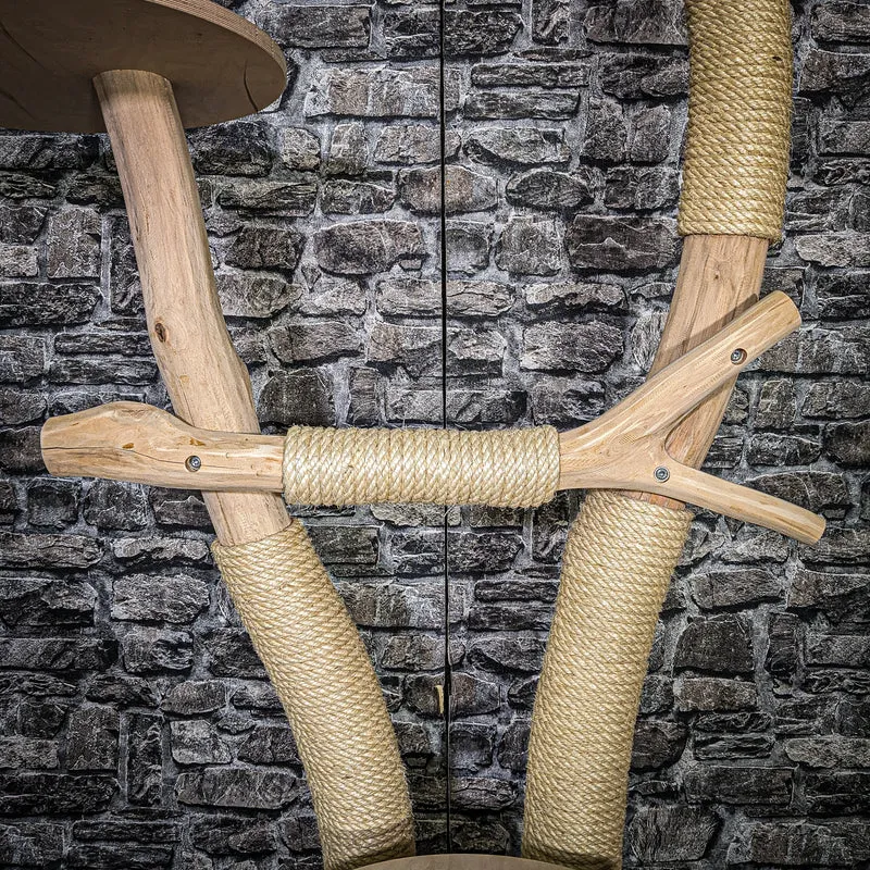 Naturkratzbaum 3487 Kratzbaum Natur Holz Design 157 cm hoch Katzenbaum