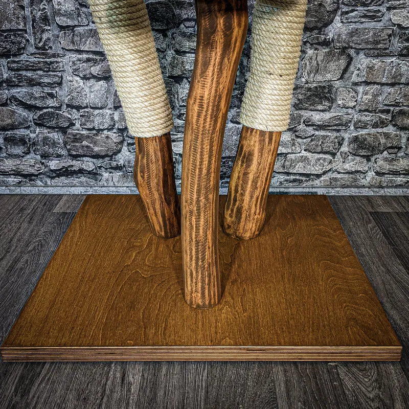 Outdoor Naturkratzbaum 3484 Kratzbaum Natur Holz Design 113 cm hoch Katzenbaum