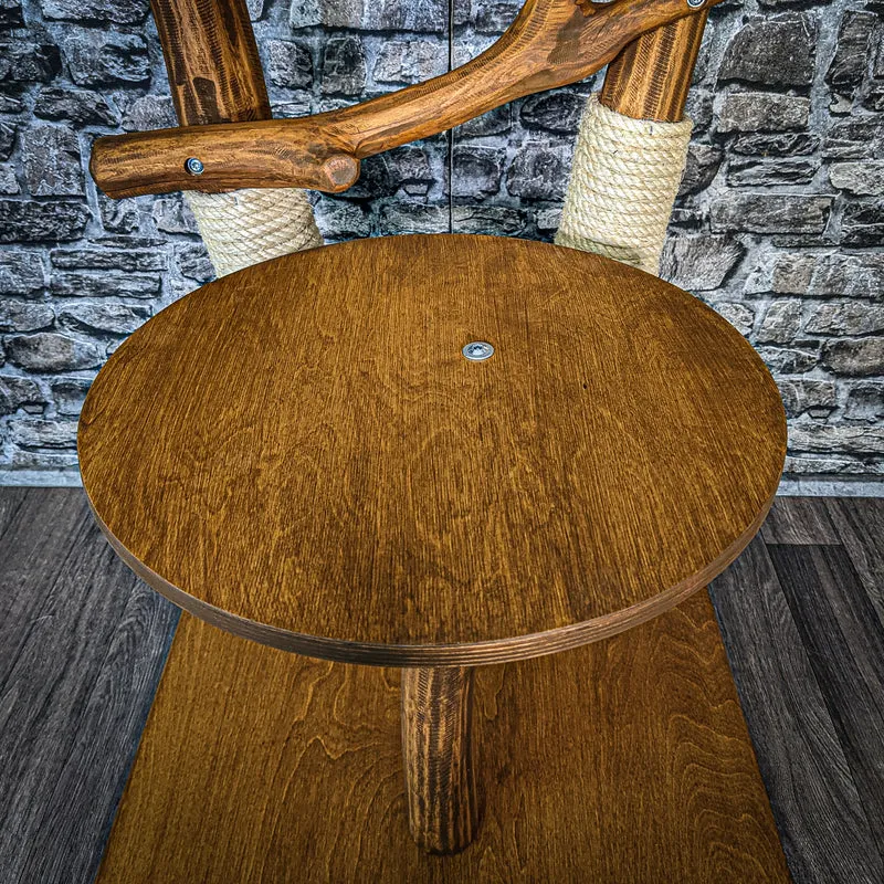 Outdoor Naturkratzbaum 3484 Kratzbaum Natur Holz Design 113 cm hoch Katzenbaum